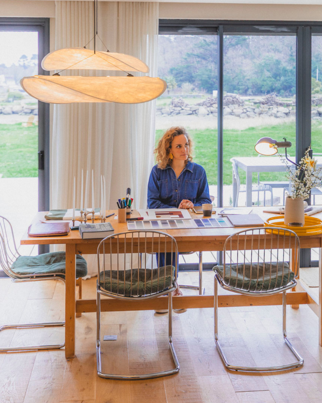 Caroline Buisson à l'atelier